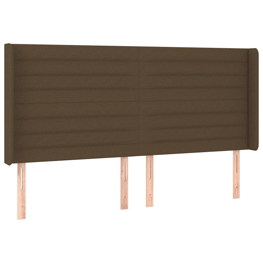 Letto a Molle Materasso e LED MarroneScuro 180x200cm in Tessuto | homemem39