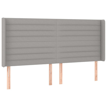 Letto a Molle Materasso e LED Grigio Chiaro 200x200 cm Tessuto - homemem39