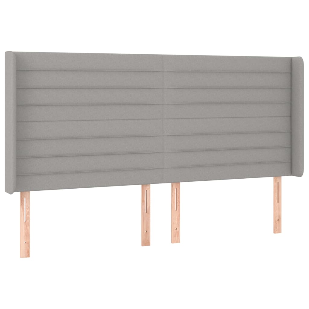 Letto a Molle Materasso e LED Grigio Chiaro 200x200 cm Tessuto