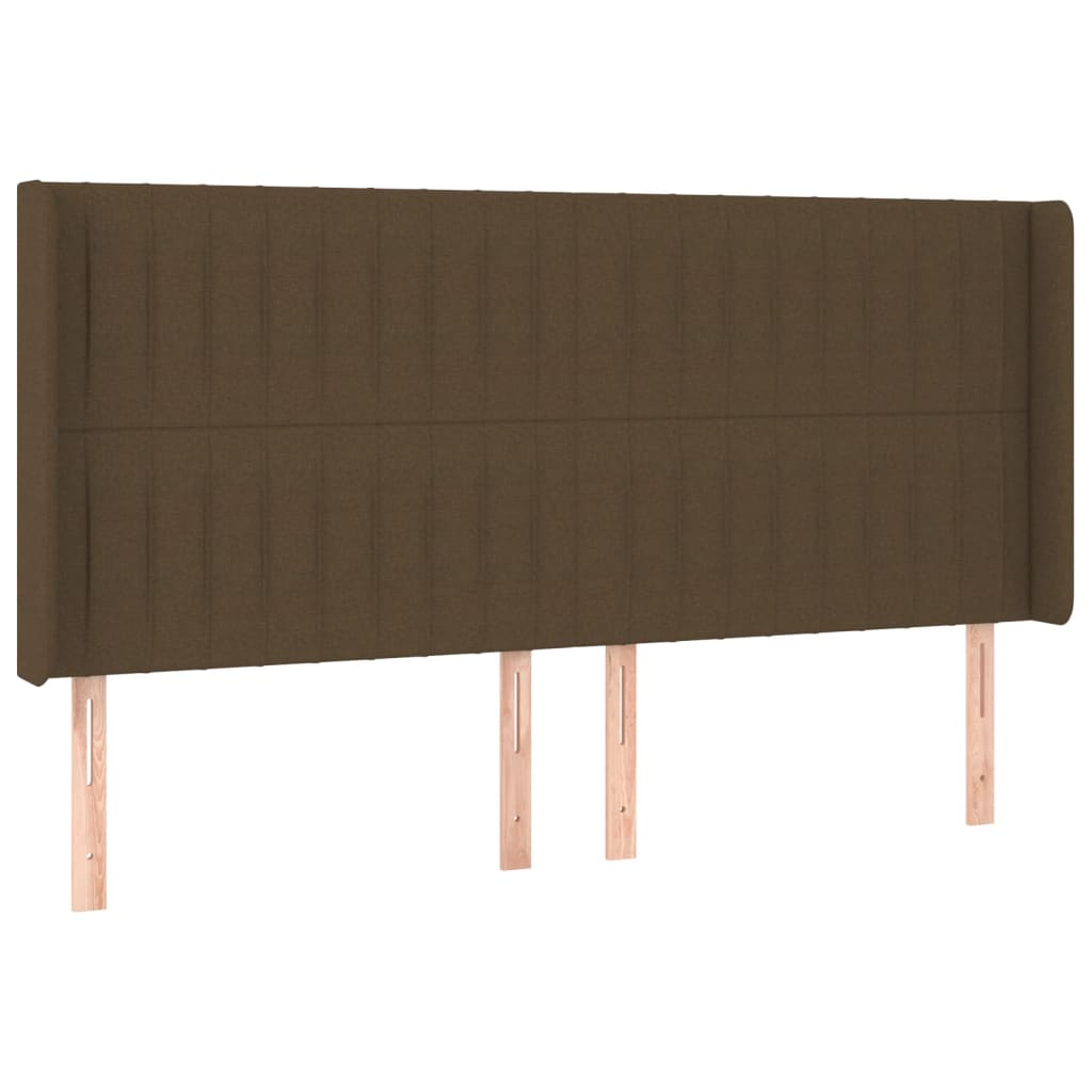 Letto a Molle Materasso e LED MarroneScuro 180x200cm in Tessuto | homemem39