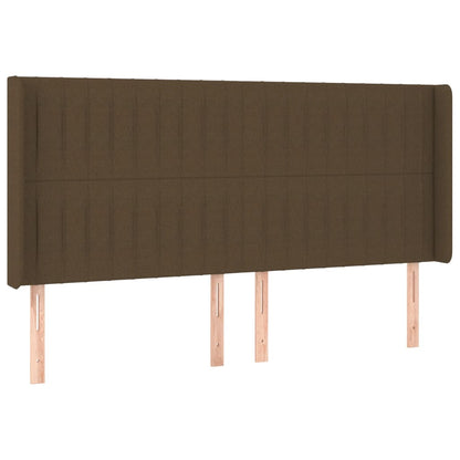 Letto a Molle Materasso e LED MarroneScuro 180x200cm in Tessuto | homemem39