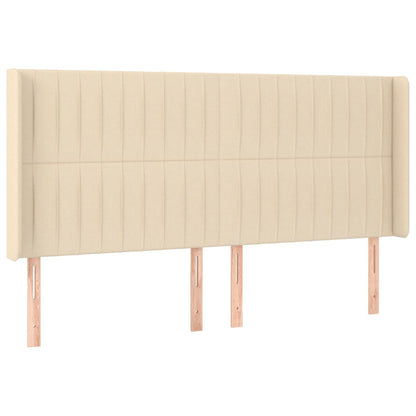 Letto a Molle Materasso e LED bianco 200x200cm in Tessuto