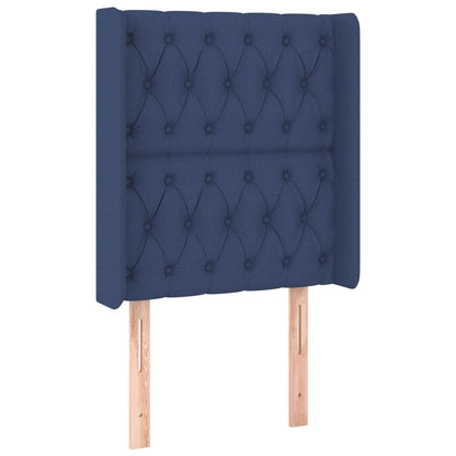 Letto a Molle con Materasso e LED Blu 80x200 cm in Tessuto | homemem39