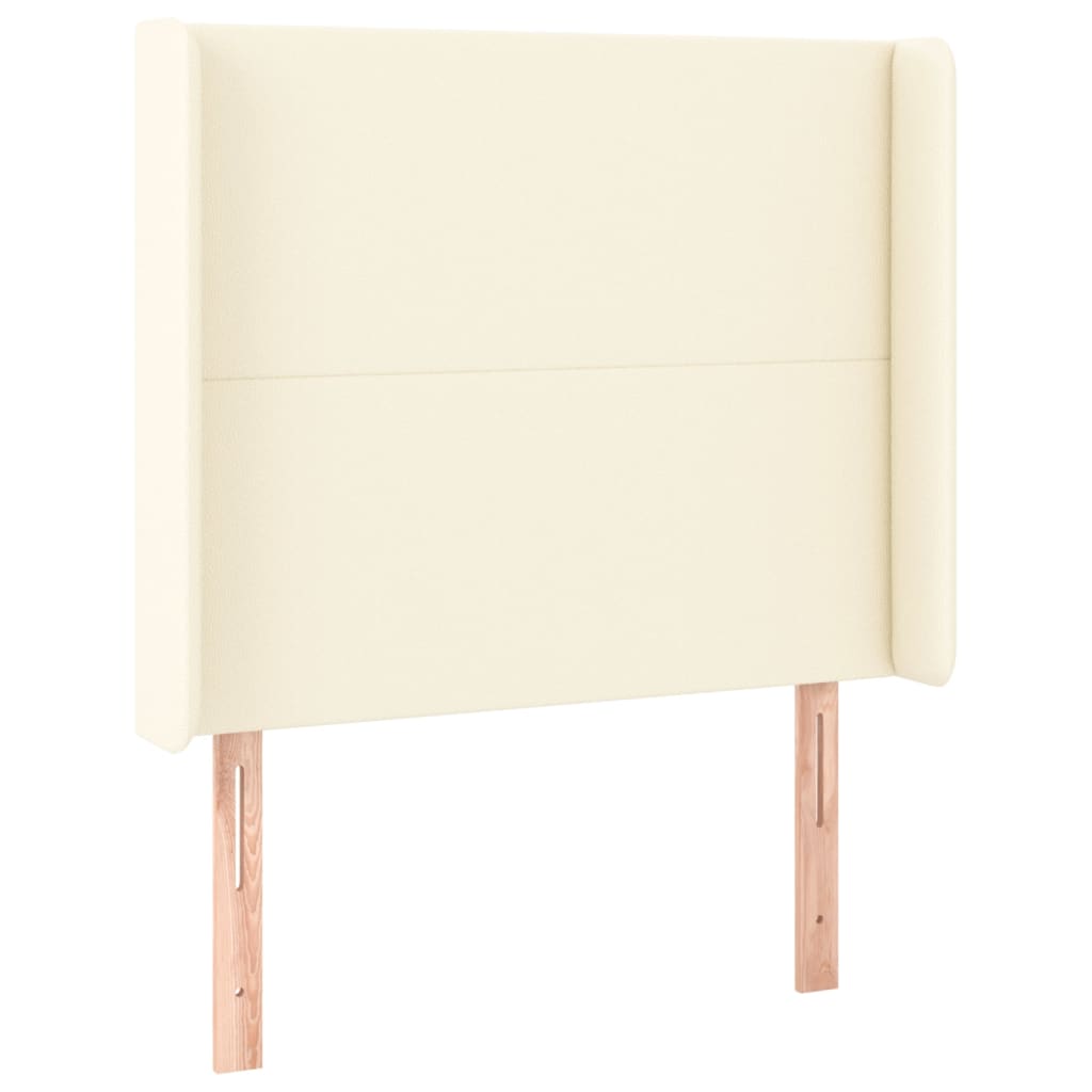 Giroletto a Molle con Materasso e LED Crema 80x200cm Similpelle | homemem39