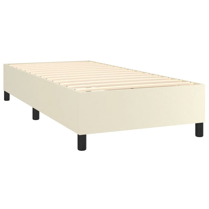 Giroletto a Molle con Materasso e LED Crema 100x200 cm