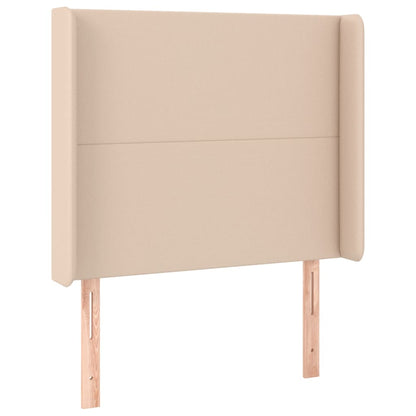 Giroletto Molle Materasso e LED Cappuccino 100x200cm Similpelle