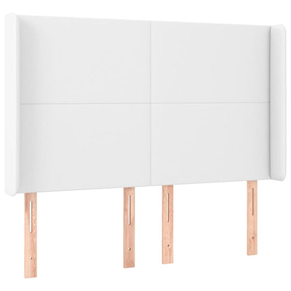 Giroletto Molle con Materasso e LED Bianco 140x200cm Similpelle