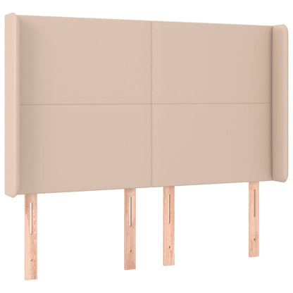 Giroletto Molle Materasso e LED Cappuccino 140x200cm Similpelle