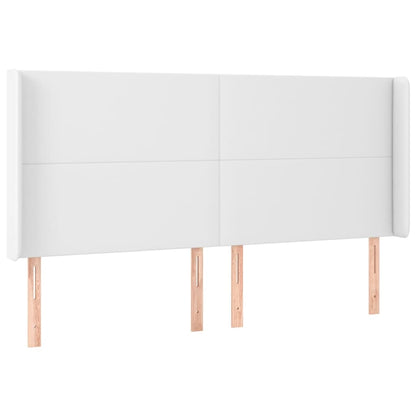Giroletto Molle con Materasso e LED Bianco 180x200cm Similpelle