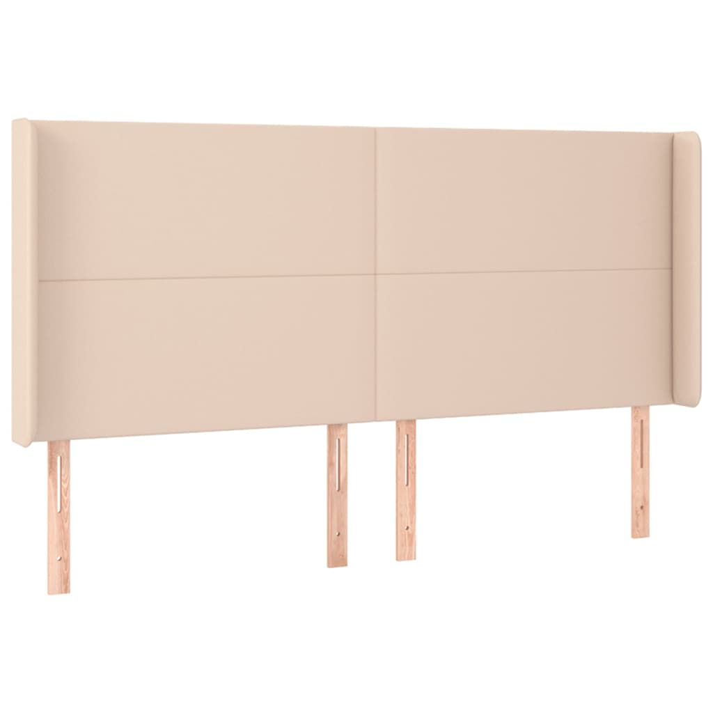 Giroletto Molle Materasso e LED Cappuccino 200x200cm Similpelle