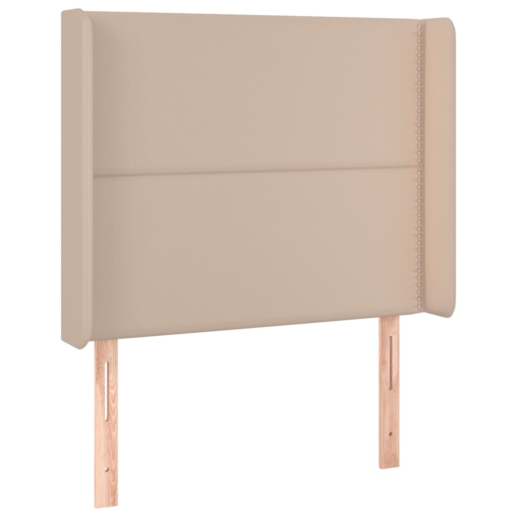 Giroletto Molle Materasso e LED Cappuccino 90x190 cm Similpelle