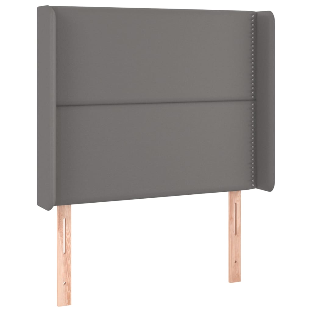 Giroletto Molle con Materasso e LED Grigio 100x200cm Similpelle