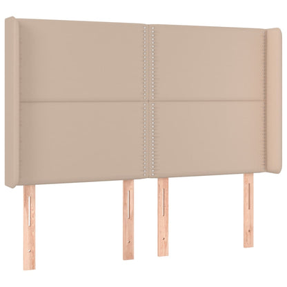 Giroletto Molle Materasso e LED Cappuccino 140x200cm Similpelle