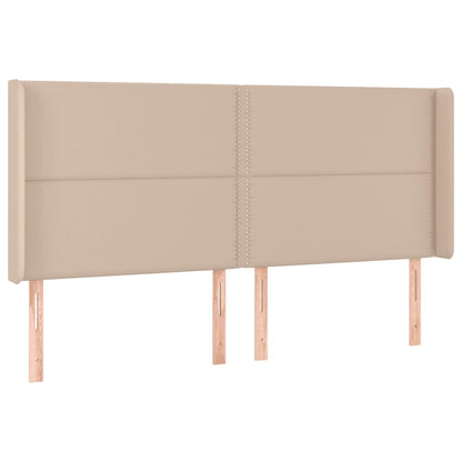 Giroletto Molle Materasso e LED Cappuccino 180x200cm Similpelle