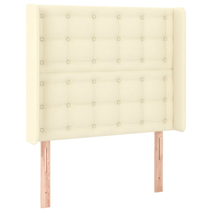 Giroletto a Molle con Materasso e LED Crema 100x200 cm