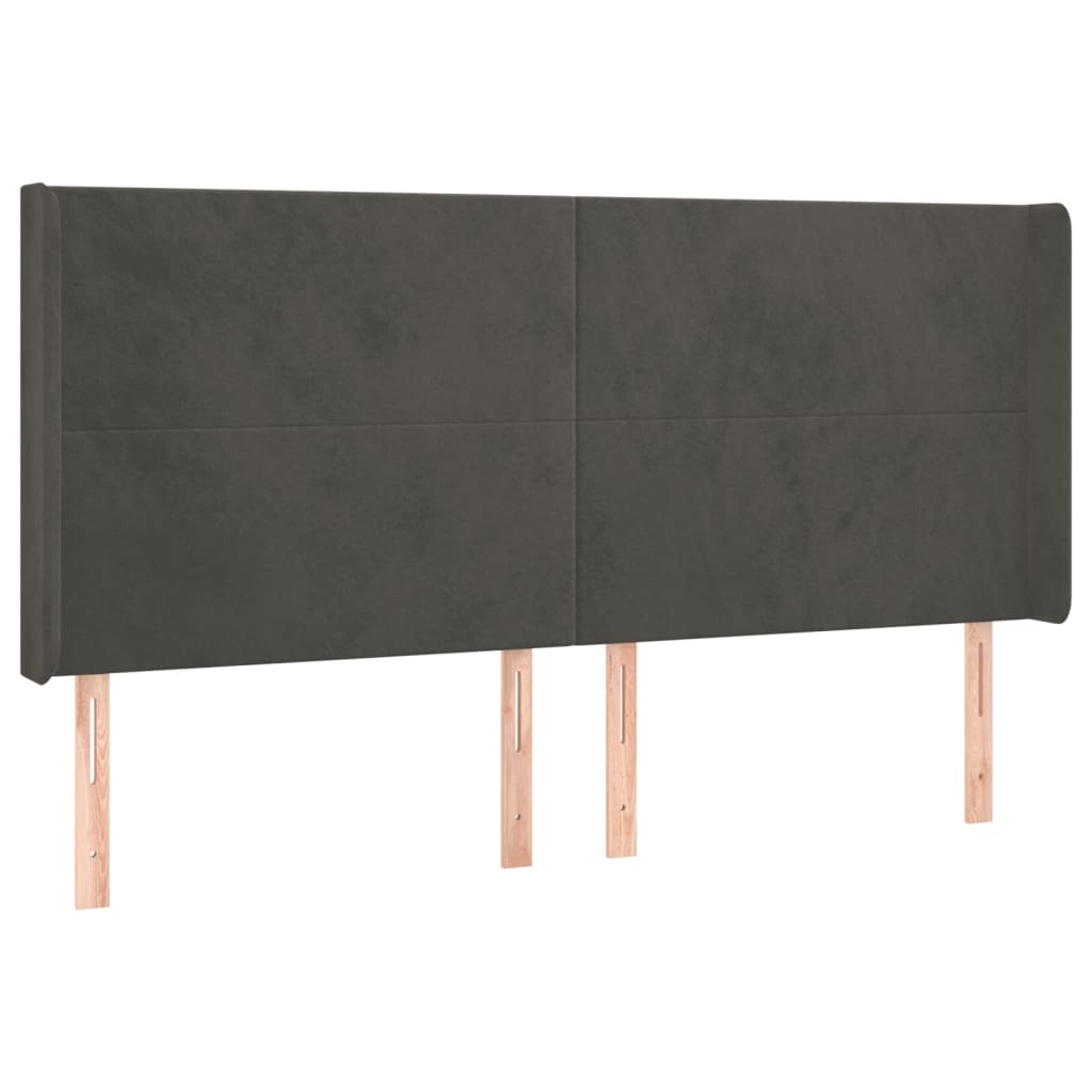 Letto a Molle con Materasso e LED Grigio Scuro 180x200 cm | homemem39