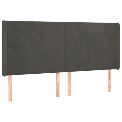 Letto a Molle con Materasso e LED Grigio Scuro 180x200 cm | homemem39