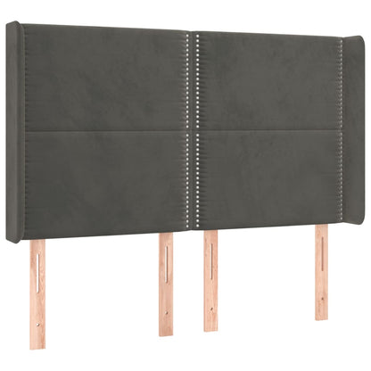 Letto a Molle con Materasso e LED Grigio Scuro 140x200 cm | homemem39