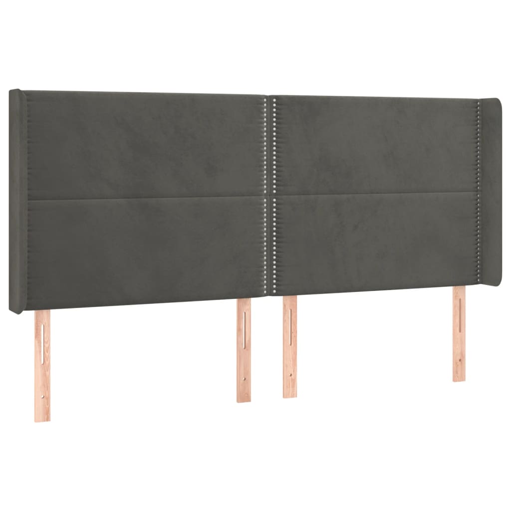 Letto a Molle con Materasso e LED Grigio Scuro 180x200 cm | homemem39