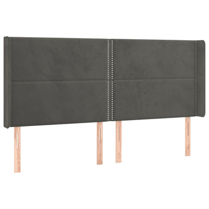Letto a Molle con Materasso e LED Grigio Scuro 180x200 cm | homemem39