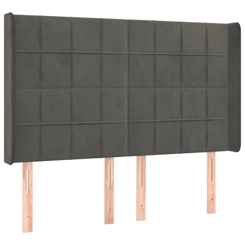 Letto a Molle con Materasso e LED Grigio Scuro 140x190 cm | homemem39