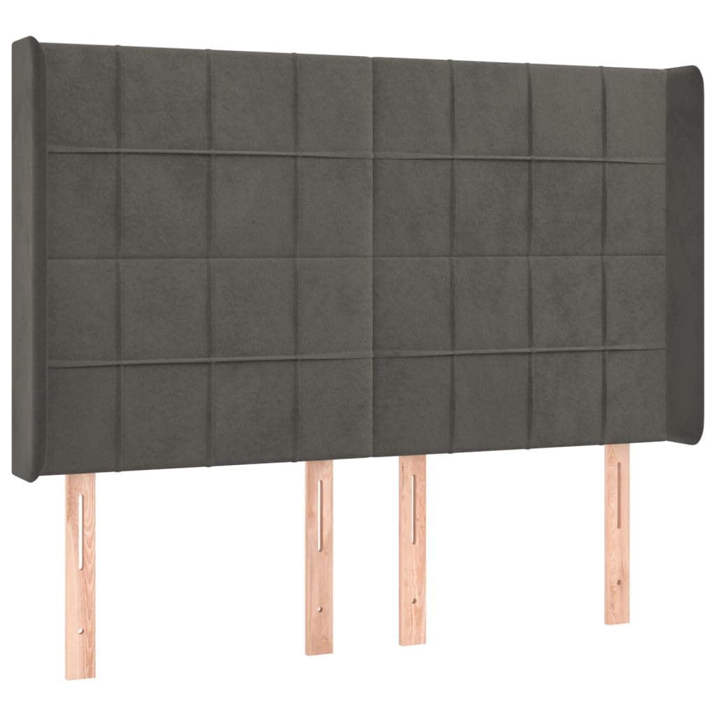 Letto a Molle con Materasso e LED Grigio Scuro 140x200 cm | homemem39