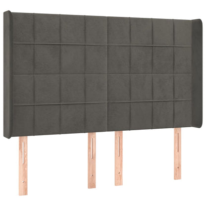 Letto a Molle con Materasso e LED Grigio Scuro 140x200 cm | homemem39