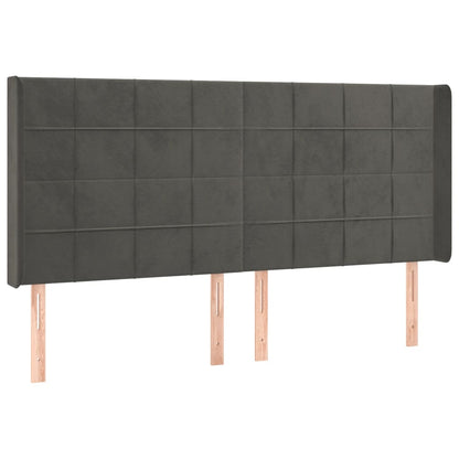 Letto a Molle con Materasso e LED Grigio Scuro 180x200 cm | homemem39