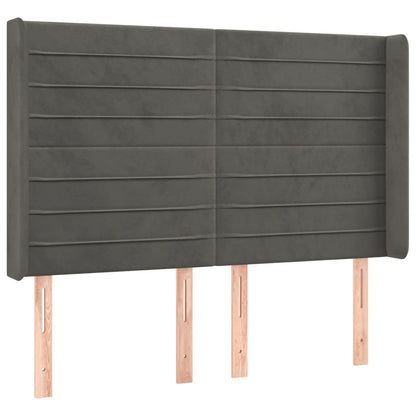 Letto a Molle con Materasso e LED Grigio Scuro 140x190 cm | homemem39