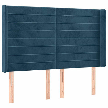 Letto a Molle con Materasso e LED Blu Scuro 140x200 cm | homemem39