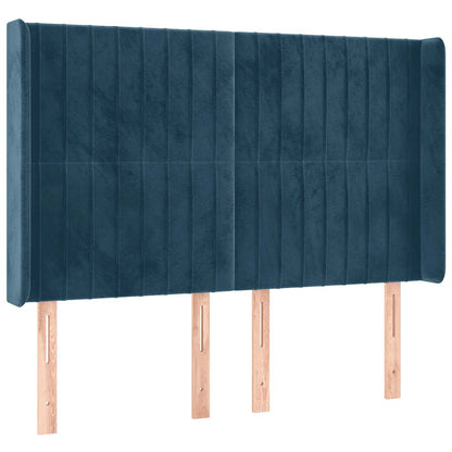 Letto a Molle con Materasso e LED Blu Scuro 140x200 cm | homemem39