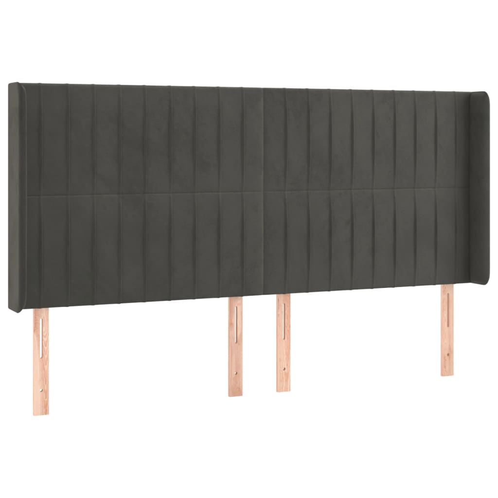 Letto a Molle con Materasso e LED Grigio Scuro 180x200 cm | homemem39
