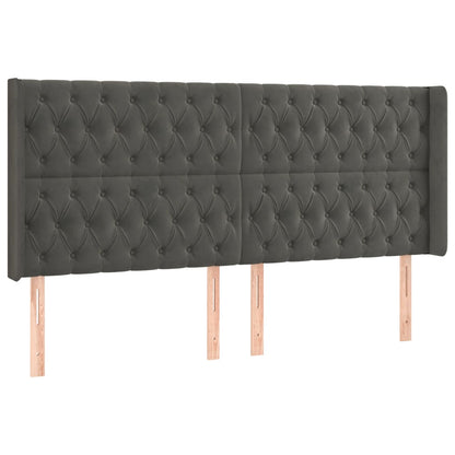Letto a Molle con Materasso e LED Grigio Scuro 180x200 cm | homemem39