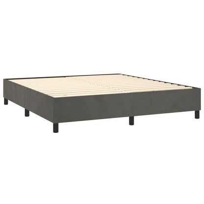 Letto a Molle con Materasso e LED Grigio Scuro 180x200 cm | homemem39