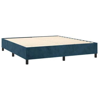 Letto a Molle con Materasso e LED Blu Scuro 180x200 cm | homemem39