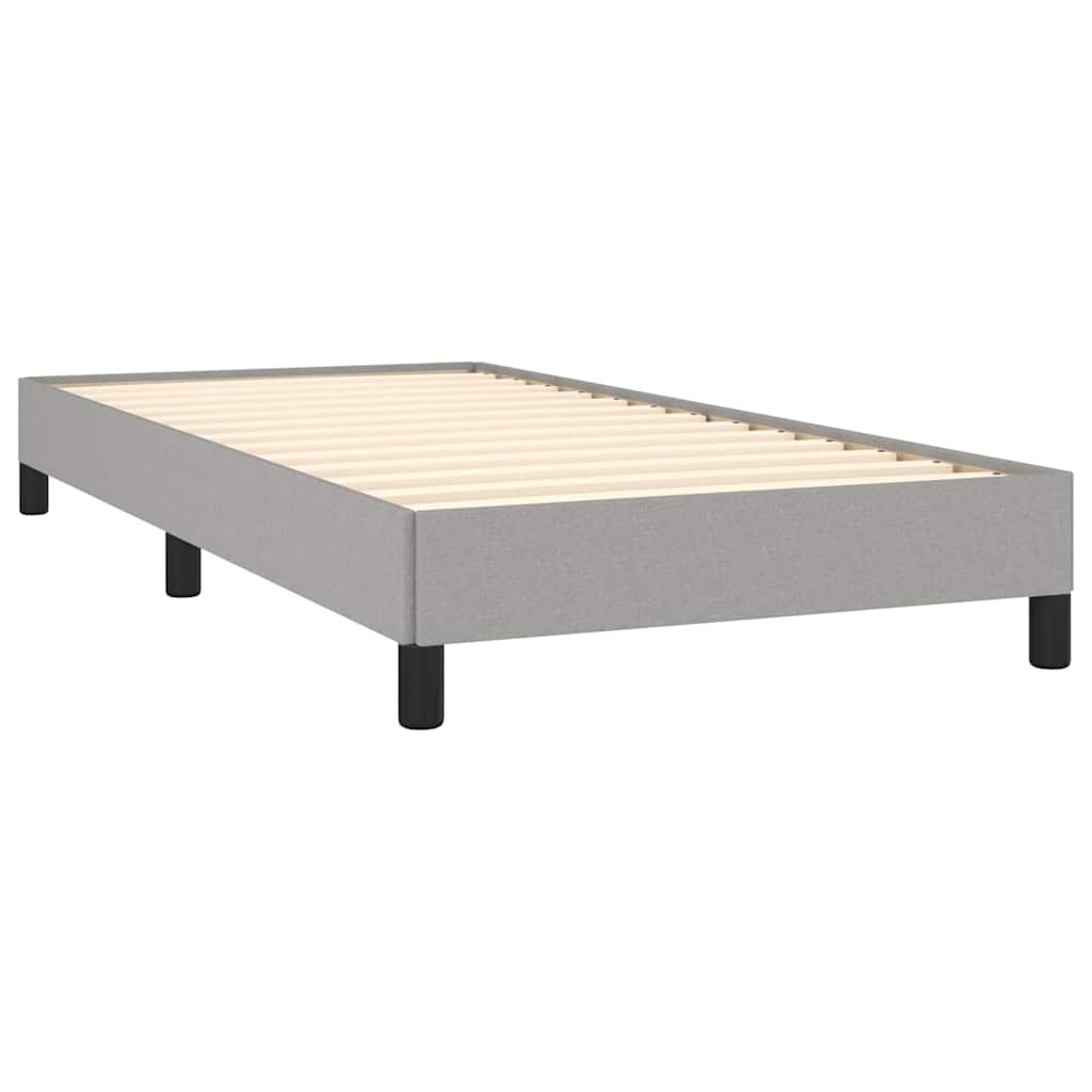 Letto a Molle Materasso e LED Grigio Chiaro 80x200 cm Tessuto