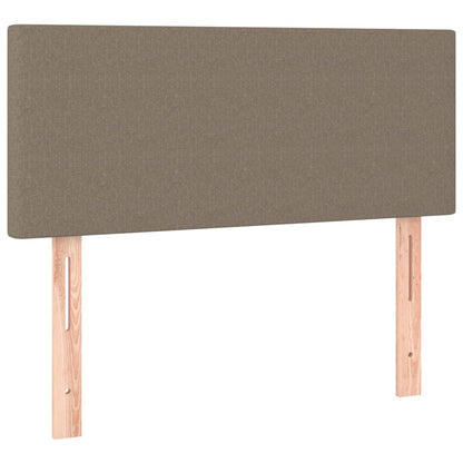 Letto a Molle con Materasso e LED Tortora 90x190 cm in Tessuto | homemem39