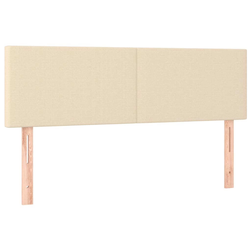Letto a Molle con Materasso e LED Crema 140x200 cm in Tessuto | homemem39