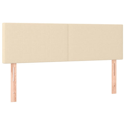 Letto a Molle con Materasso e LED Crema 140x200 cm in Tessuto | homemem39