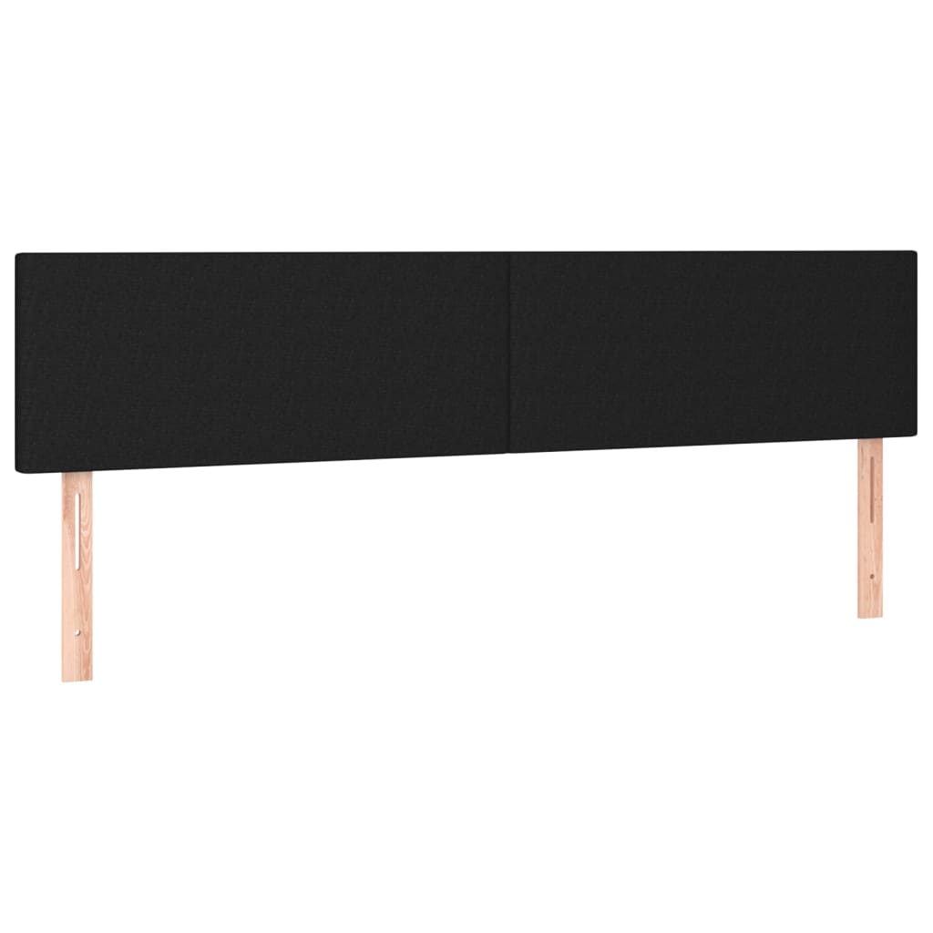 Letto a Molle con Materasso e LED Nero 160x200 cm in Tessuto | homemem39