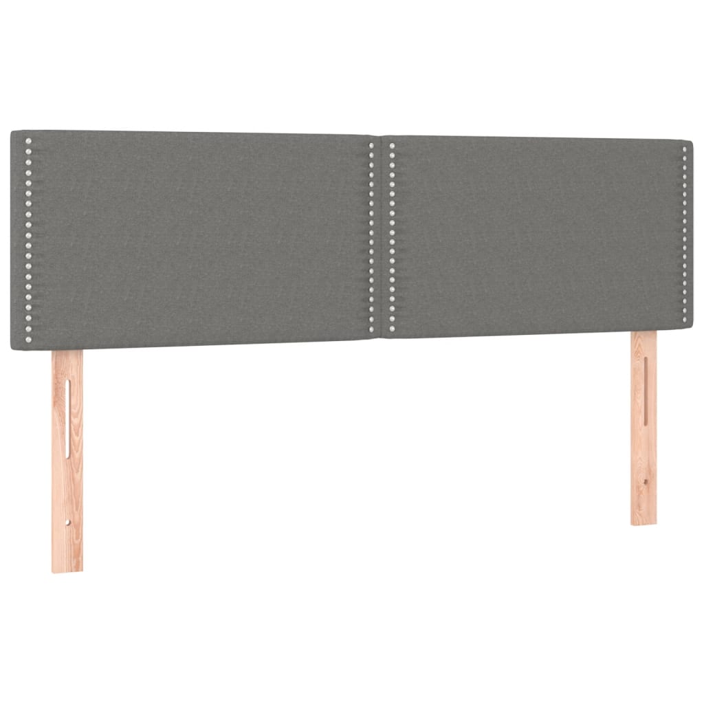 Letto a Molle Materasso e LED Grigio Scuro 140x200cm in Tessuto - homemem39