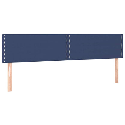 Letto a Molle con Materasso e LED Blu 180x200 cm in Tessuto