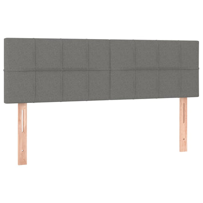 Letto a Molle Materasso e LED Grigio Scuro 140x190cm in Tessuto - homemem39