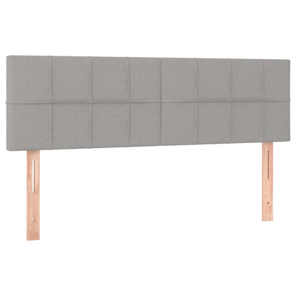 Letto a Molle Materasso e LED Grigio Chiaro 140x200 cm Tessuto - homemem39