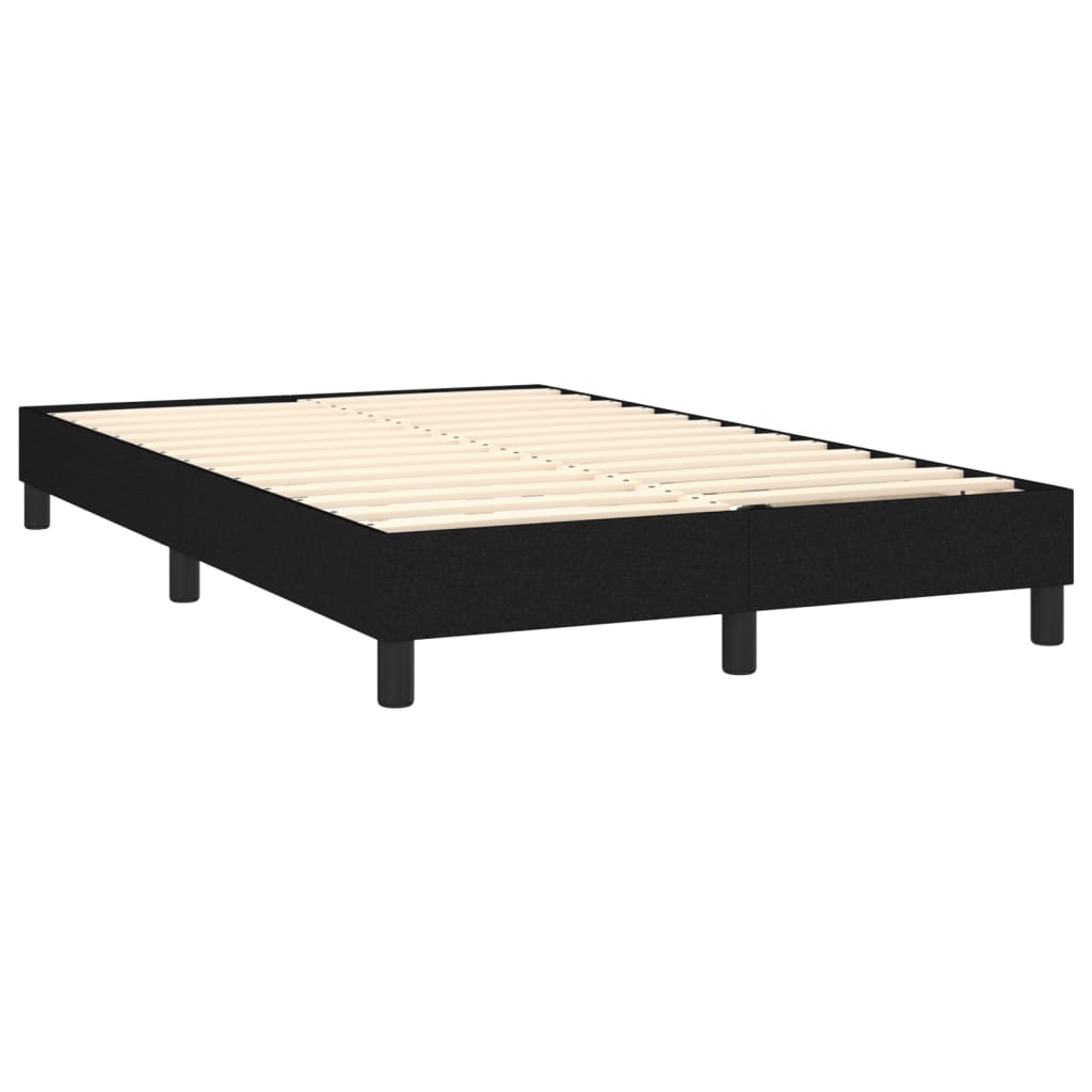 Letto a Molle con Materasso e LED Nero 120x200cm in Tessuto | homemem39