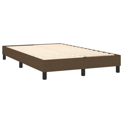 Letto a Molle Materasso e LED Marrone Scuro 120x200 cm Tessuto | homemem39