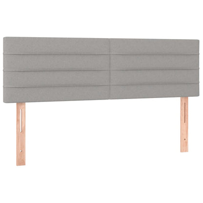 Letto a Molle Materasso e LED Grigio Chiaro 140x190 cm Tessuto | homemem39