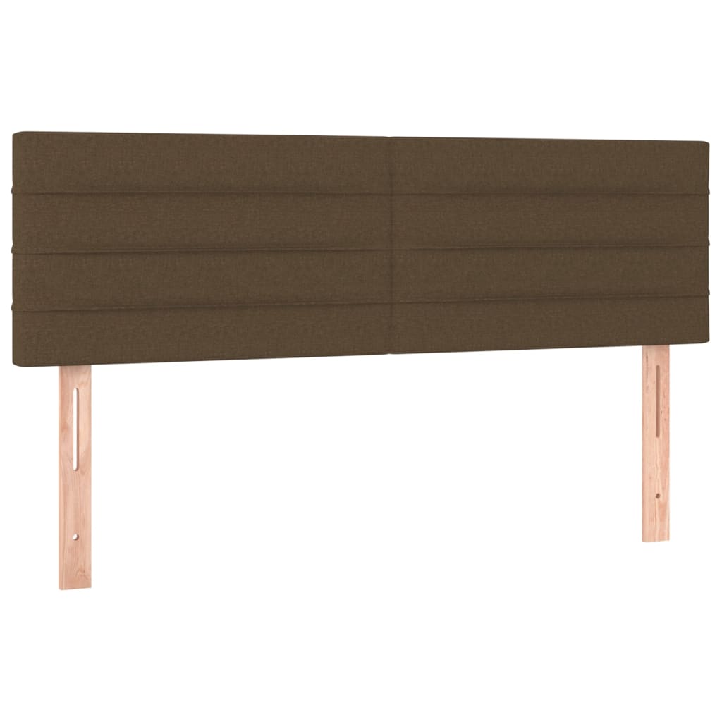 Letto a Molle Materasso e LED MarroneScuro 140x190cm in Tessuto | homemem39
