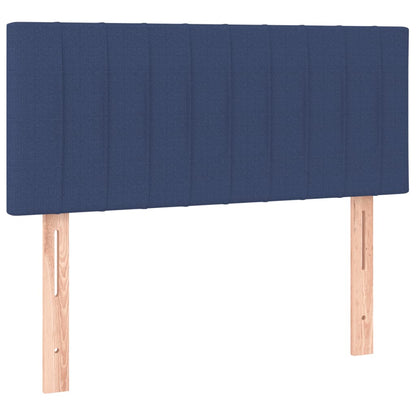 Letto a Molle con Materasso e LED Blu 90x200 cm in Tessuto | homemem39