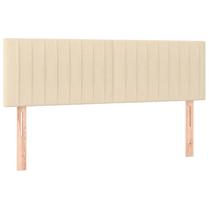 Letto a Molle con Materasso e LED Crema 140x190 cm in Tessuto | homemem39